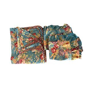 Raymond Waites Crown Crafts Duvet Set Rose Floral Grannycore 2 Standard Shams